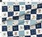 Various Fabrics by the Yard or Fat Quarter Woodland Forest Bear Wolf Quilt Topper Wholecloth Cheater Quilt Patchwork Blue White Custom Printed Fabric by Spoonflower